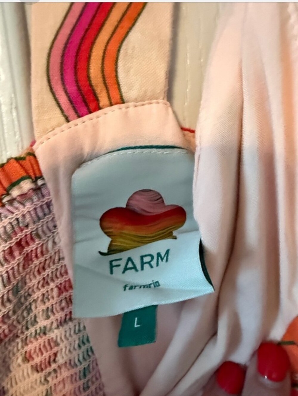 Farm Rio Pink & Orange Floral Prin Tiet Belt Romper Side Pockets Large - Picture 3 of 4